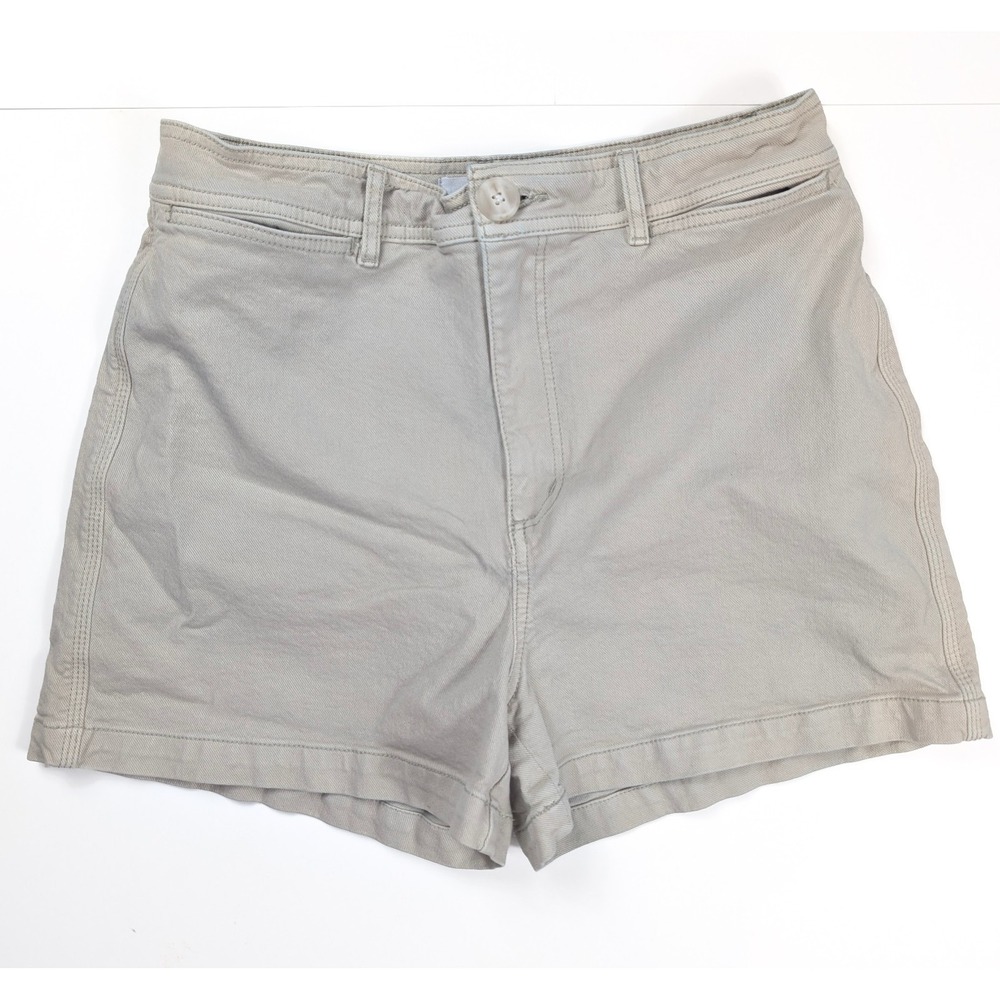 Loft Made and Loved Light Blue / Gray Flat Front‎ Chino Shorts Women's Size 6